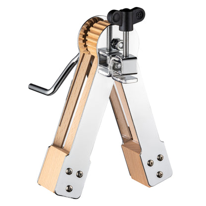 Crécelle d'orchestre Meinl en acier chromé et bois. Montable sur un stand