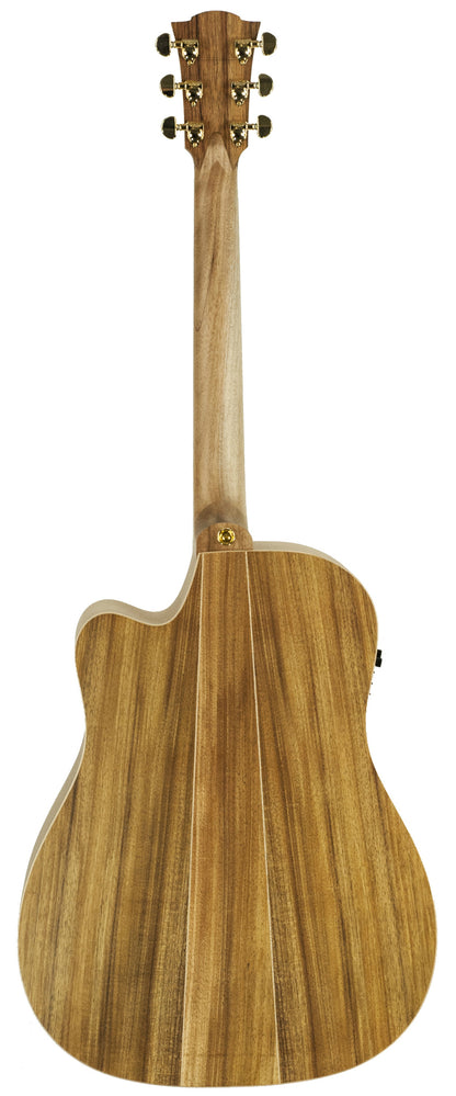 Fat Lady 2, Dreadnought pan coupé, EQ 3 voix PG3, table redwood massif, f/e blackwood massif, étui tweed