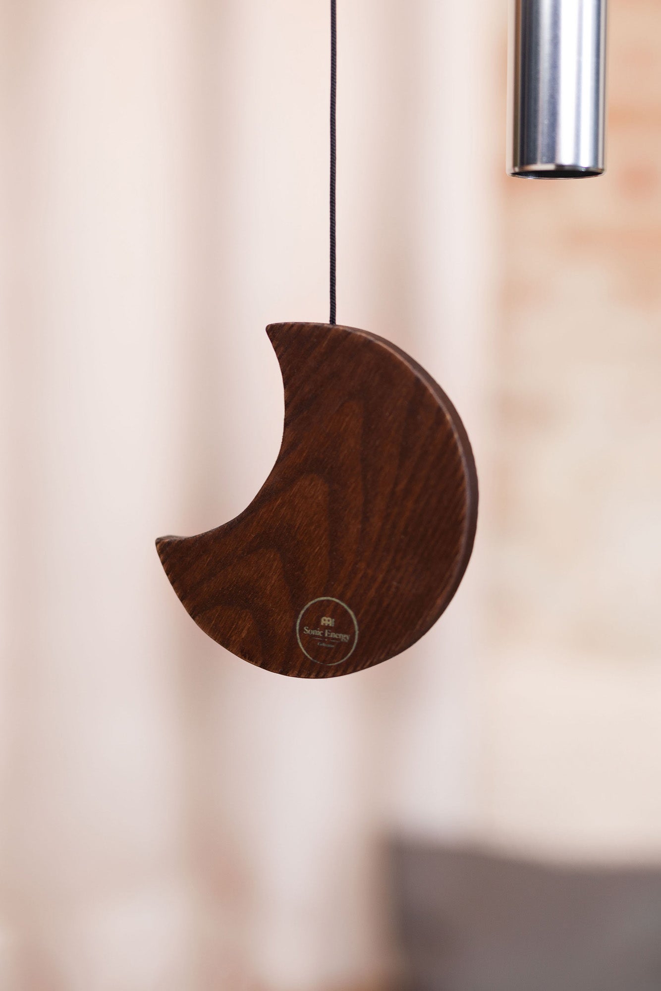 CHIMES SONIC ENERGY MOON 35", ARGENT