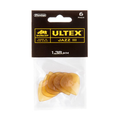 Sachet de 6 médiators Ultex Jazz III 138 (translucide)