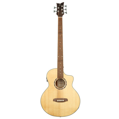 D7CE-5, basse 5 cordes, pan coupé, EQ Ortega MagusPro, table épicéa, f/e acajou, manche acajou, naturel satiné