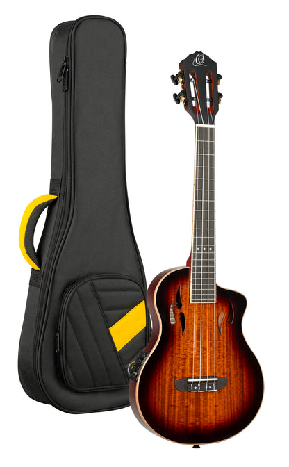 RTPX-U-ACA, modèle Tourplayer Ténor, pan coupé, EQ Magus X/U, table acacia, f/e okoumé, manche acajou, housse, dégradé brillant