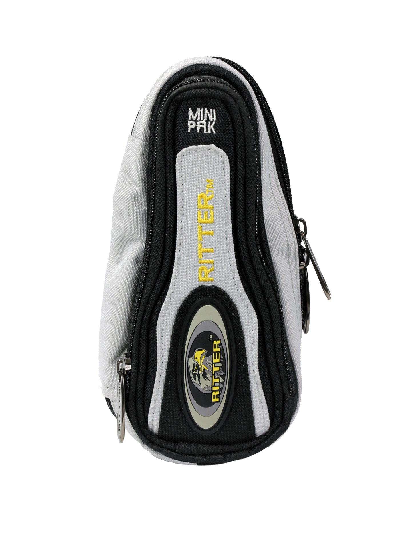 Mini sac, 1 poche, scratch ceinture, gris et noir