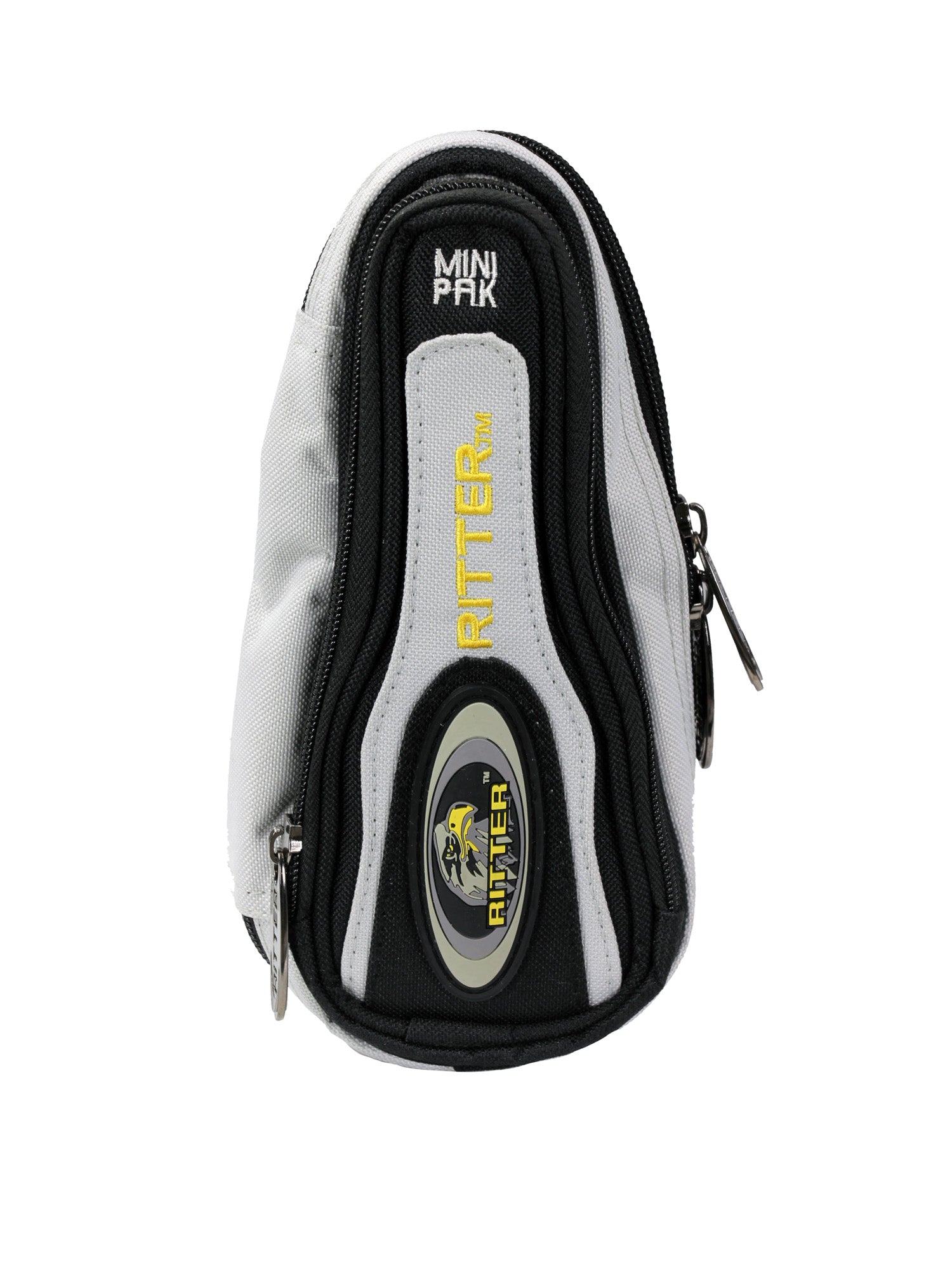 Mini sac, 1 poche, scratch ceinture, gris et noir