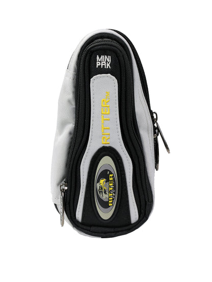 Mini sac, 1 poche, scratch ceinture, gris et noir