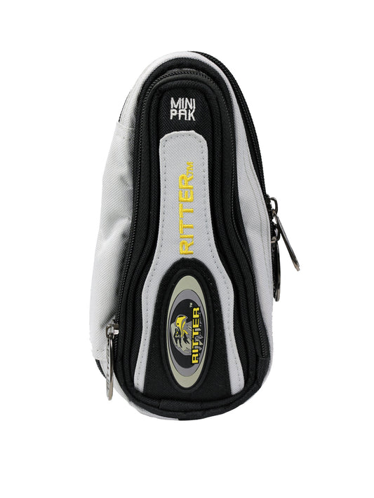 Mini sac, 1 poche, scratch ceinture, gris et noir