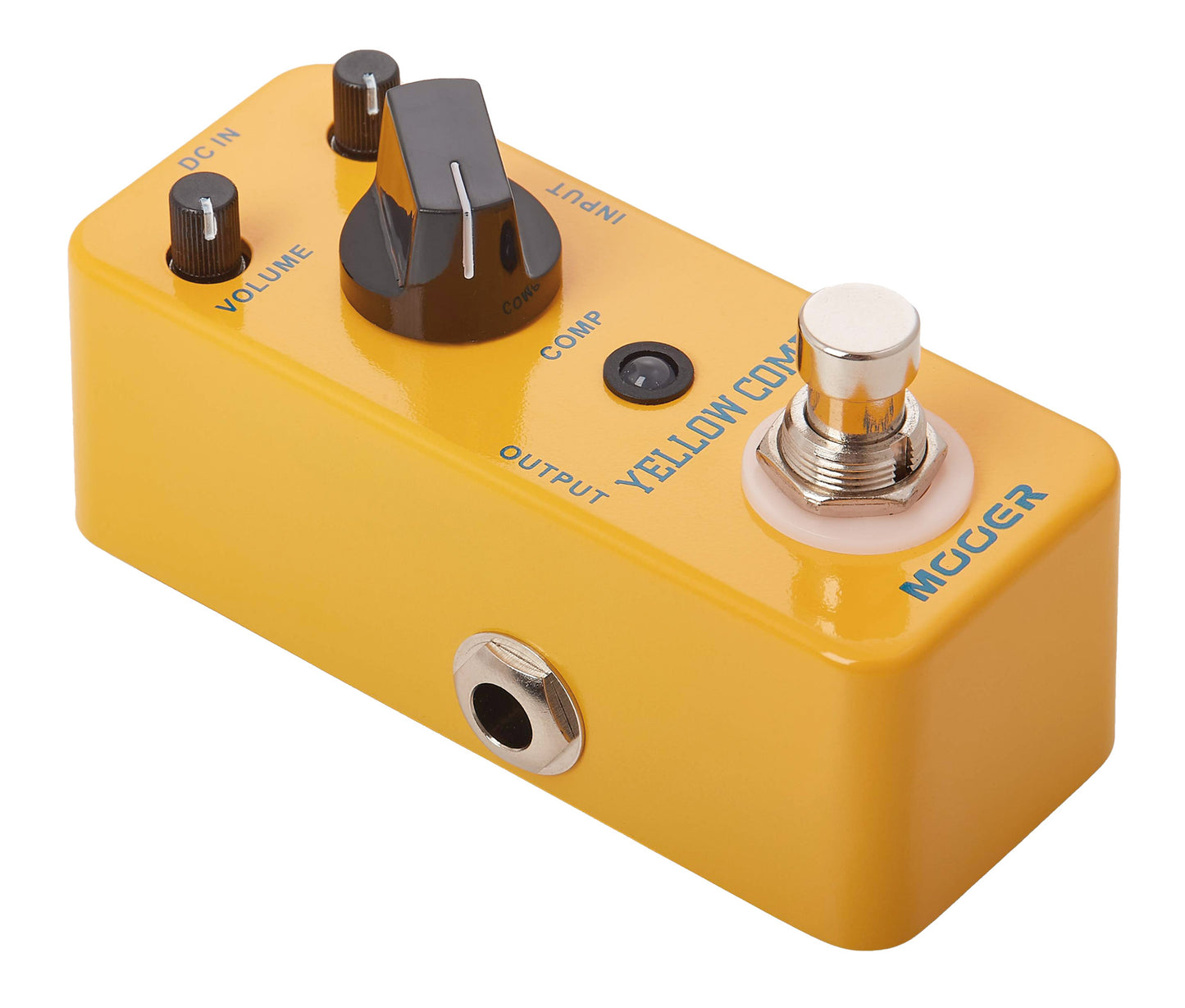 Pédale YELLOW COMP, compresseur de type optique, boîtier métal, true bypass, jaune