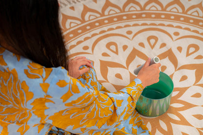 SINGING BOWL SONIC ENERGY CRYSTAL 285 HZ, COLORIS TURQUOISE GREEG