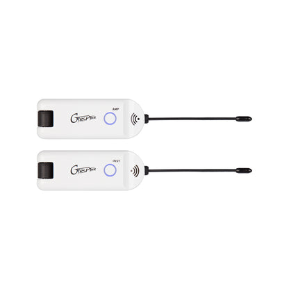 Système sans-fil GTRS GWU4 pour guitare, 4 canaux, émetteur et récepteur rechargeables, bande de fréquences UHF, blanc