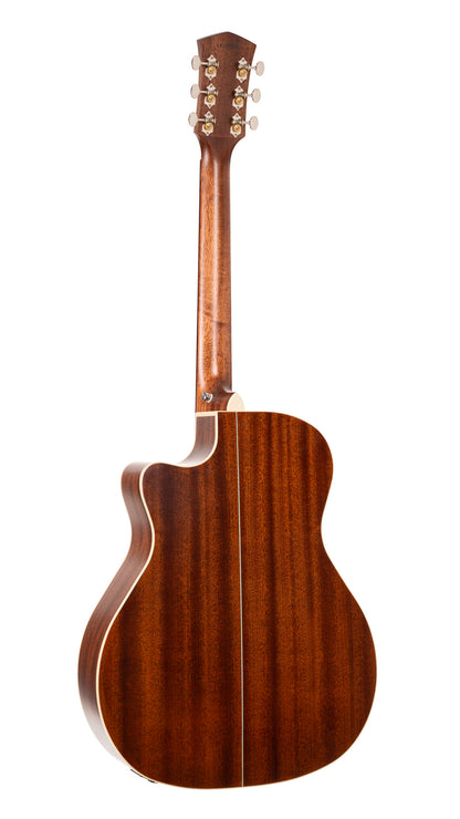 Essence GA4, table épicéa Sitka massif torréfié, f/e acajou, touche palissandre, Fishman Presys VT, semi brillant