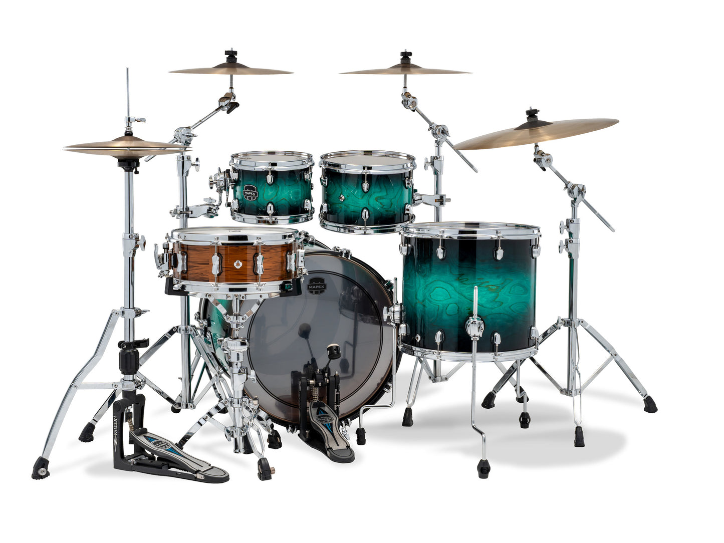 MAPEX SATURN 4 FUTS MARINE TEAL BURST