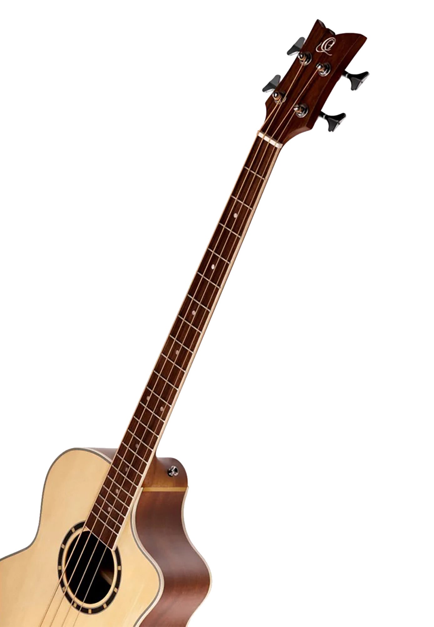 D7CE-4, basse 4 cordes, pan coupé, EQ Ortega MagusPro, table épicéa, f/e acajou, manche acajou, naturel satiné