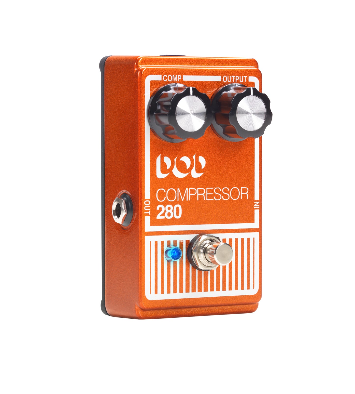 Pédale COMPRESSOR 280, compresseur basé sur le circuit original avec composants actualisés, True Bypass, orange métallisé