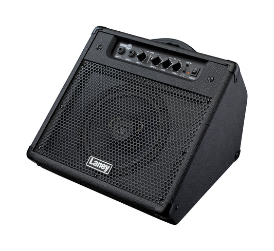 Ampli pour batterie électronique et multipads 40W, HP 8" Custom coaxial + tweeter 2", conception bass reflex, 2 canaux, noir