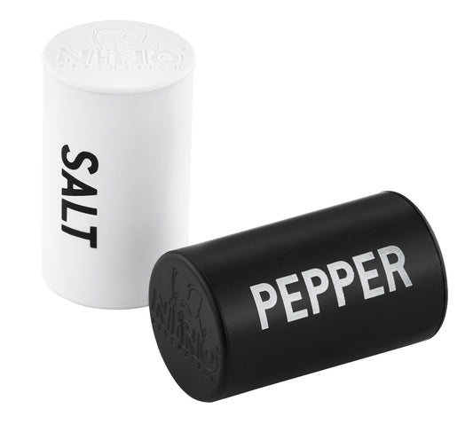 Shaker Salt & Pepper, 2 sons différents, corps solide, blanc et noir