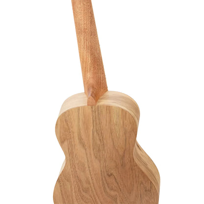 RUAR-BI, modèle Concert, table épicéa avec motif custom, fond & éclisses catalpa, manche nato, motif"oiseaux" satiné