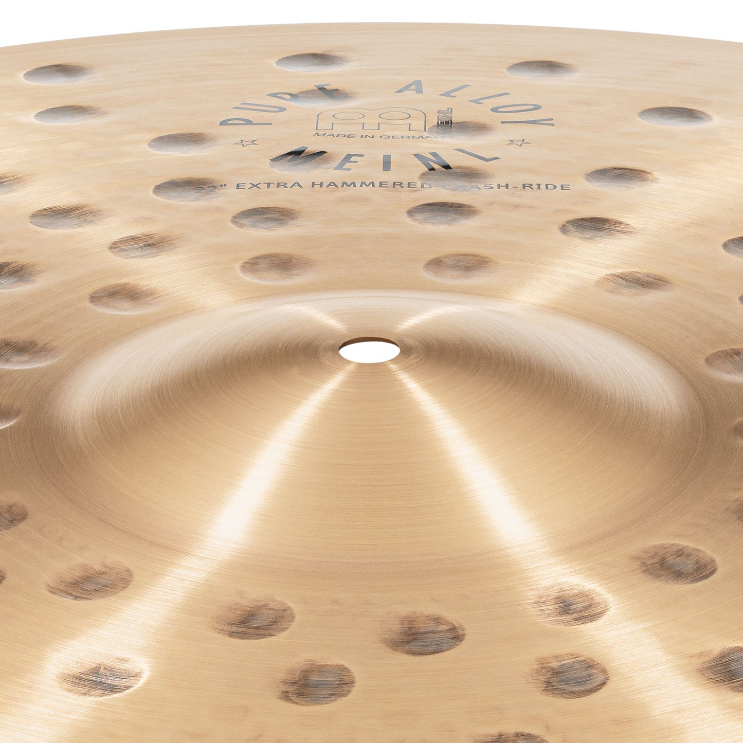 Crash Ride 22" Extra Hammered Meinl Pure Alloy fini traditional martelé
