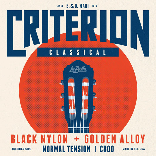 Jeu pour guitare classique CRITERION, aigus nylon noir, basses filées alliage doré