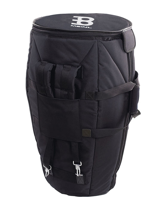 Housse conga 11" 3/4, rembourrée 20 mm, fermeture éclair sur le côté, poche extérieure, 2 poignées, harnais rembourré, noir