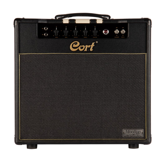 Ampli à lampes 15W, 1 x 12" Moollon G12-30M, préampli 3 x 12AX7, ampli 2 x EL84, boucle d'effet, poids: 17 kg, noir