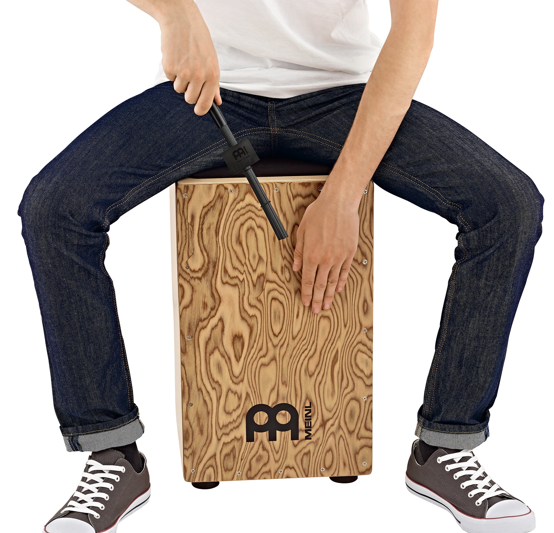 Balai cajon Meinl, mousse, noir