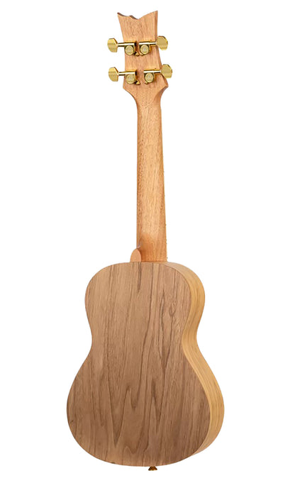 RUAR-EY, modèle Concert, table épicéa avec motif custom, fond & éclisses catalpa, manche nato, motif"Egypte" satiné