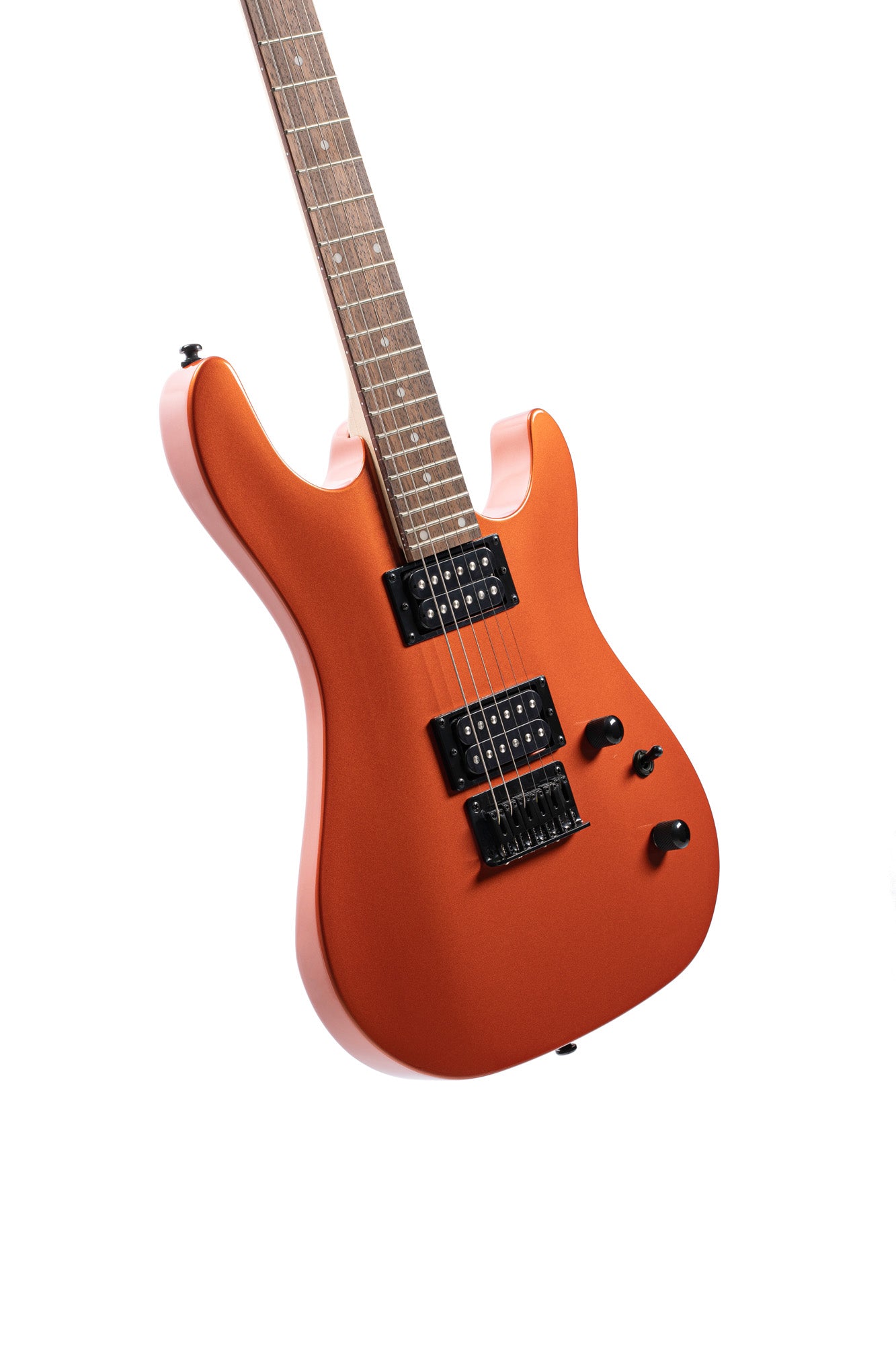 KX100, corps tilleul, manche vissé érable, touche jatoba, 2 micros doubles Powersound, iron oxide