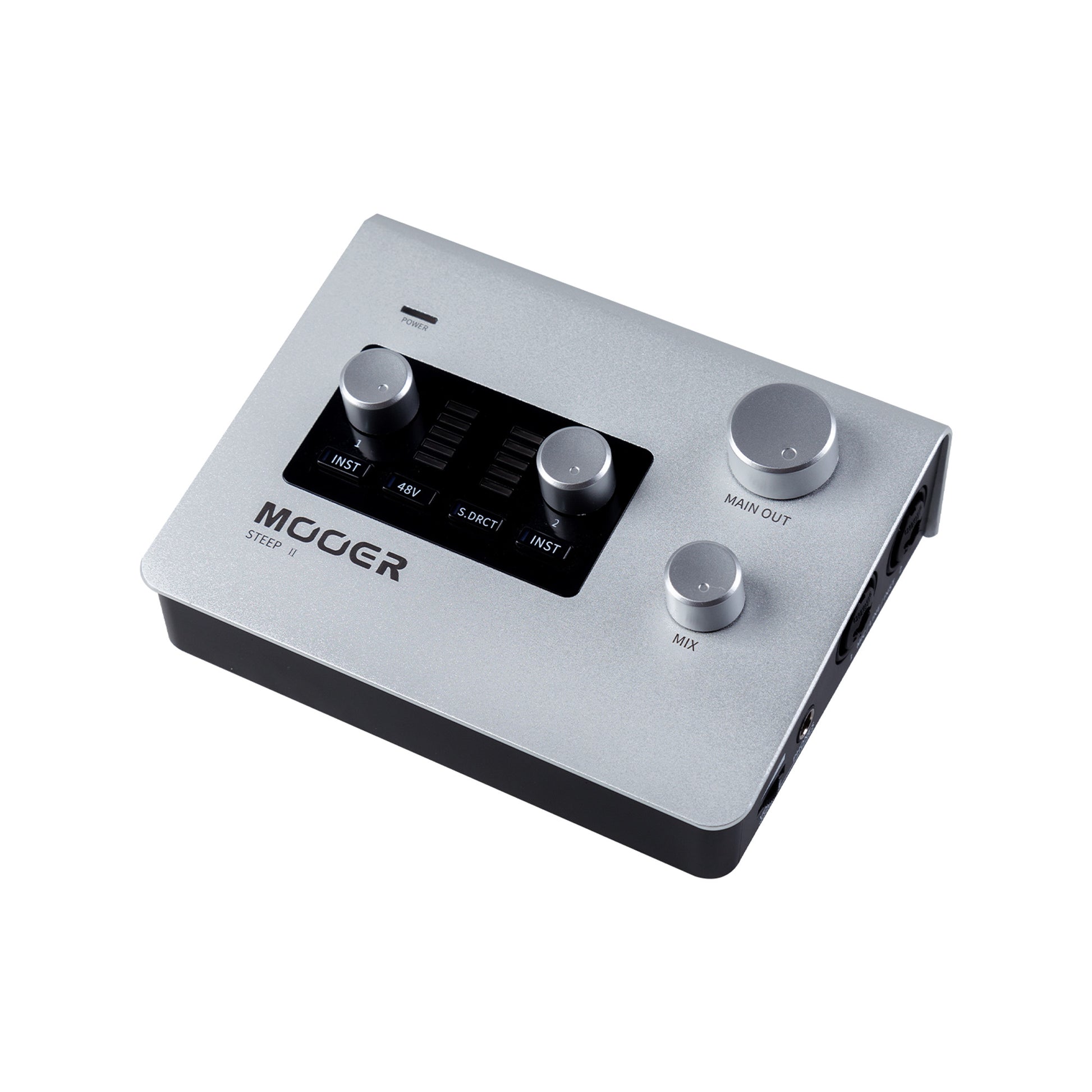 Interface audio STEEP II, 2 canaux, deux entrées combo XLR/Jack, alimentation fantôme, USB type C 2.0, MIDI In/Out, argent