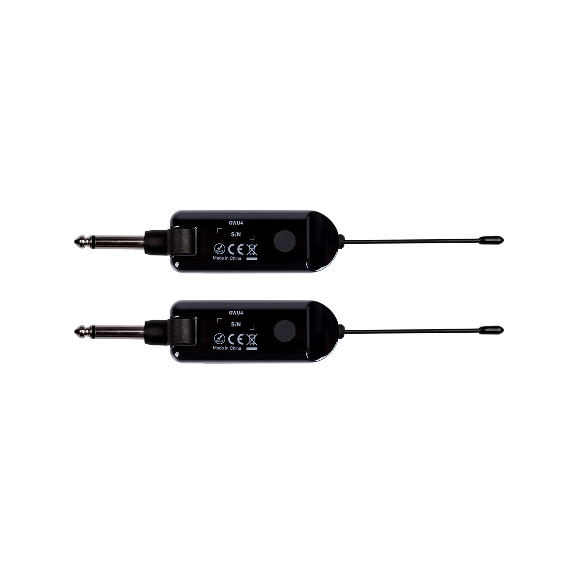 Système sans-fil GTRS GWU4 pour guitare, 4 canaux, émetteur et récepteur rechargeables, bande de fréquences UHF, noir
