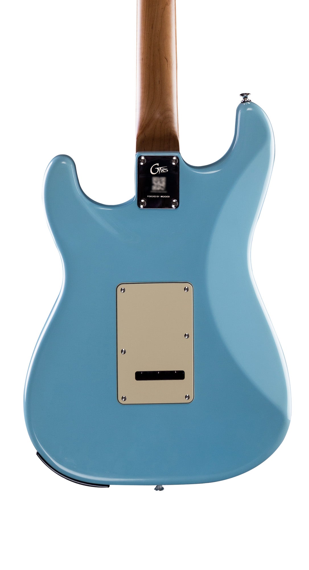 GTRS P800, corps aulne, manche érable flammé torréfié, touche palissandre, micros et processeur GTRS, tiffany blue