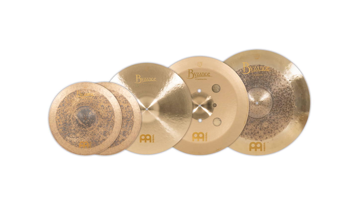Pack de cymbale Matt Garstka Meinl Byzance Artist's Choice 14"18"20"22" alliage bronze B20 Sablé, Traditional
