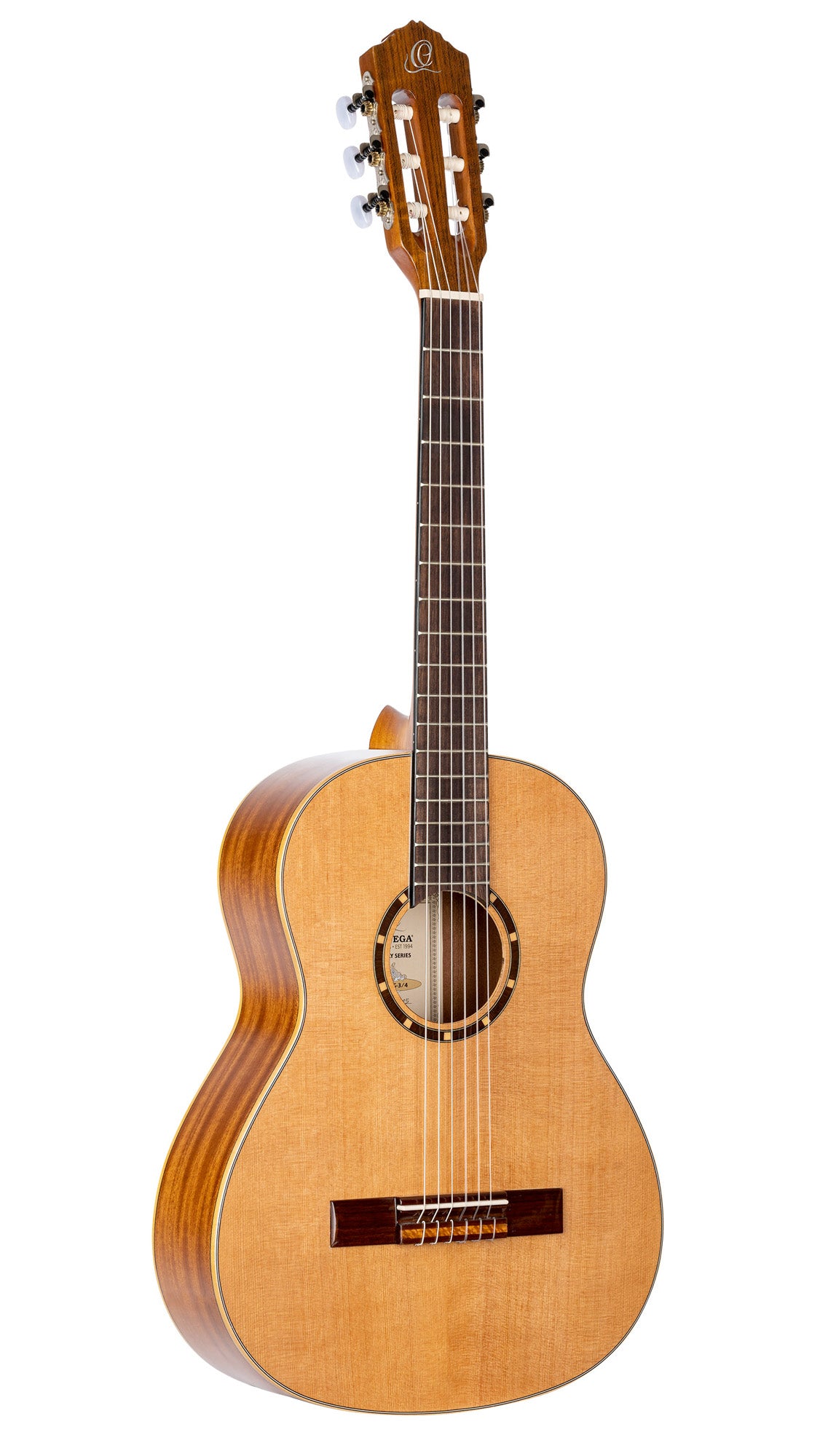 R122G-3/4, modèle gaucher, table cèdre, fond & éclisses acajou, manche acajou (sillet 45 mm), housse, naturel brillant