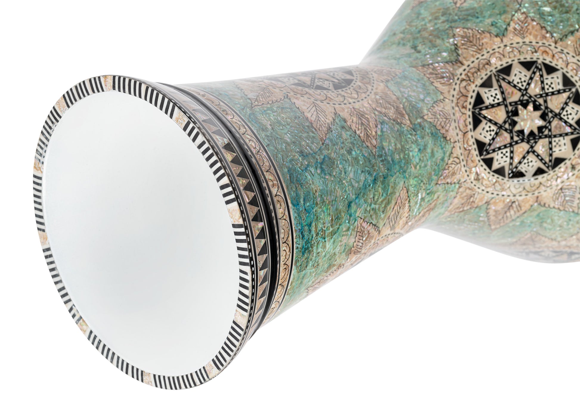 Doumbeck Egyptien Mosaik Queen Meinl Artisan 9" mosaïques incrustées white pearl