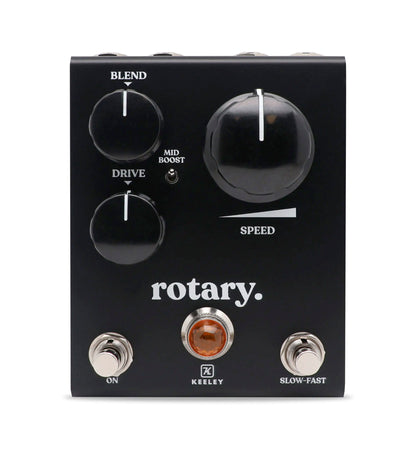 Pédale ROTARY, effet rotary stéréo, 3 courbes d'égalisation, switch Mid Boost, boîtier métal, noir