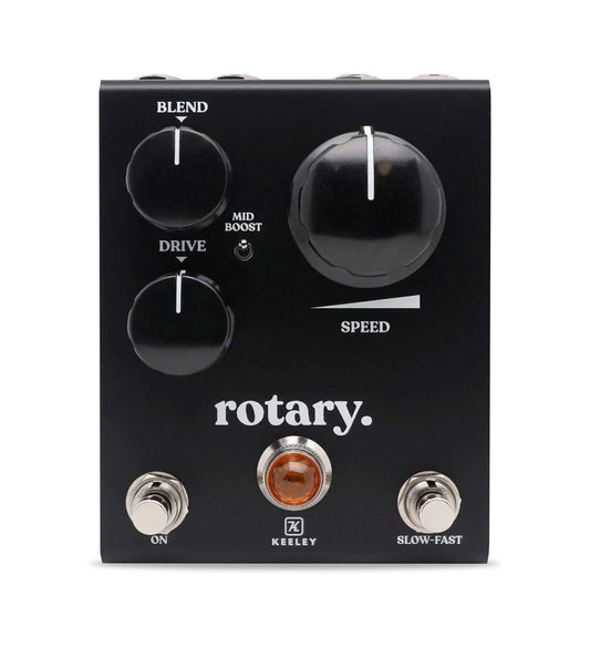 Pédale ROTARY, effet rotary stéréo, 3 courbes d'égalisation, switch Mid Boost, boîtier métal, noir