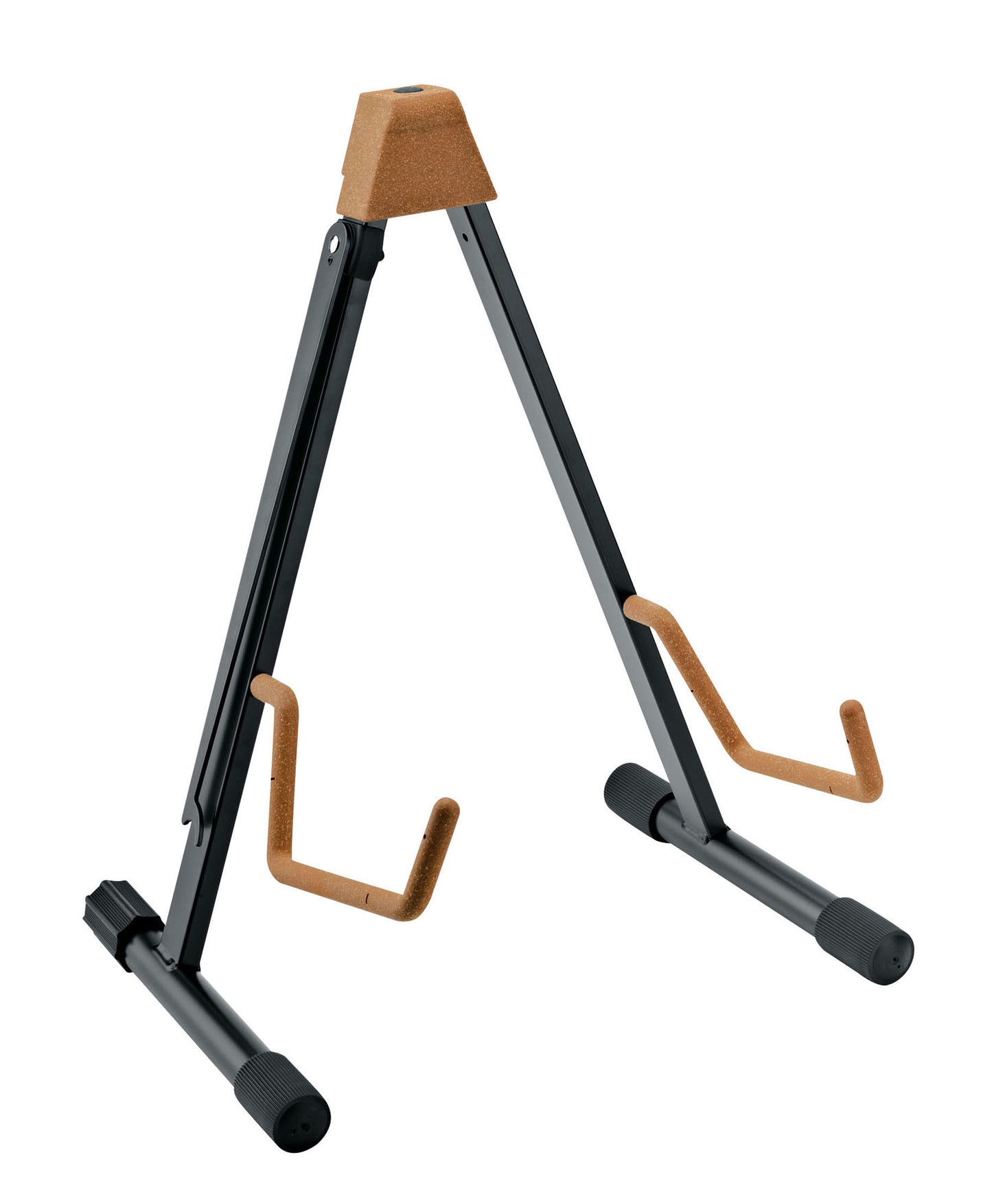 Support violoncelle, acier, tous modèles, revêtement caoutchouc/liège sur les parties en contact avec l'instrument, 2.6 kg, noir