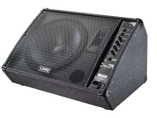 Retour actif 120W (240W sous 4 ohms), HP 12"+ trompe HF, 19 kg