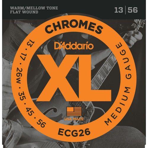 D'Addario Chromes ECG26 Medium 13-56 platte schroefdraad