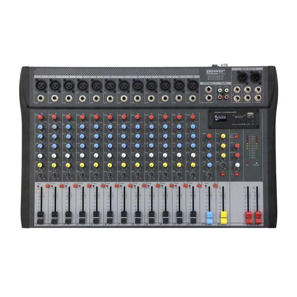 Power Acoustics MX16 USB V2 USB-mixer
