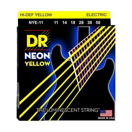 DR Hi-Def Neon Yellow Heavy elektrische gitaarsnaren 11-50