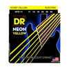 DR Hi-Def Neon Yellow Heavy elektrische gitaarsnaren 11-50