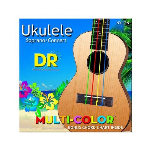 DR Nylon Multi-Color, Sopraan/Concertukelele Snaren