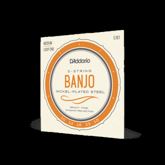 D'Addario EJ61 5-snarige banjo 10-23 medium