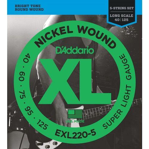 D'Addario EXL220-5 Superlicht 40-125