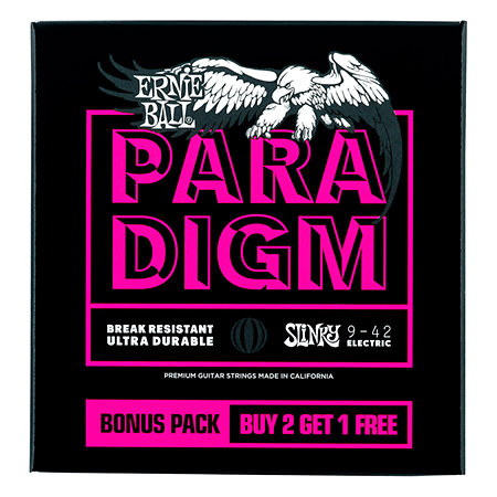 Ernie Ball 3-pack Paradigm Super Slinky 9-42 spellen (3373)