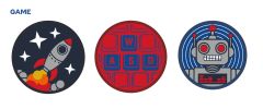 Set 3 Badges Ritter-spel