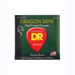 DR Dragon Skin Clear Coated Cordes Acoustique Medium 13-56