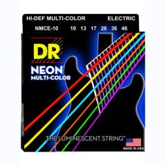 DR Hi-Def Neon Multi-Color Snaren voor Elektrische Gitaar Medium 10-46