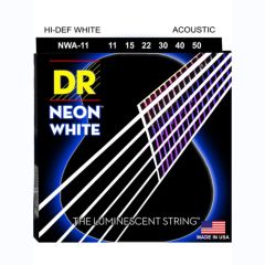 DR Hi-Def Neon Wit Akoestische Snaren Custom Light 11-50